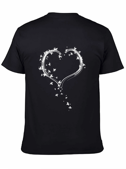 Camiseta Negra Corazón Estrellas