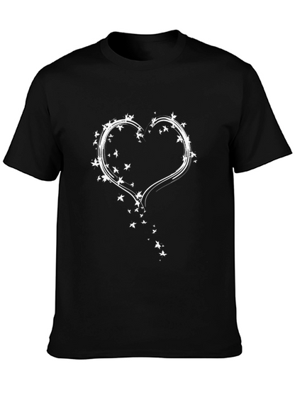 Camiseta Negra Corazón Estrellas