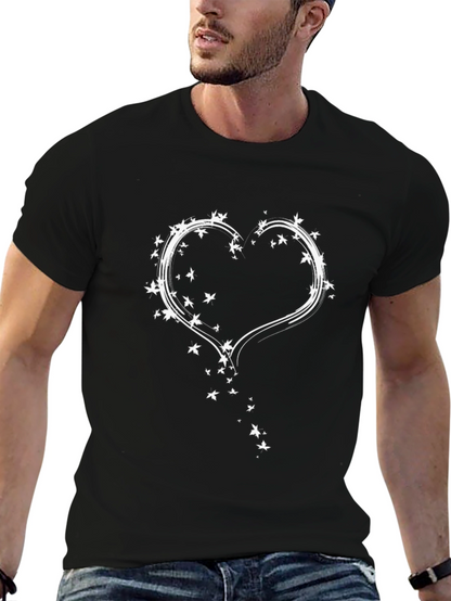 Camiseta Negra Corazón Estrellas