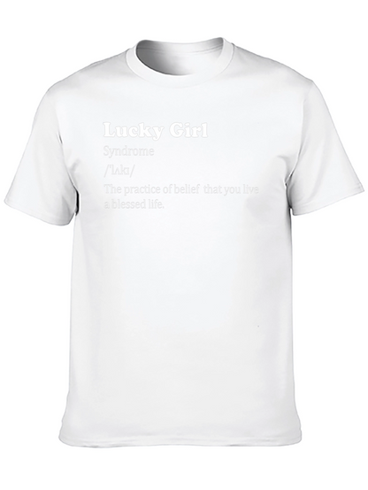 Camiseta Negra Lucky Girl Syndrome