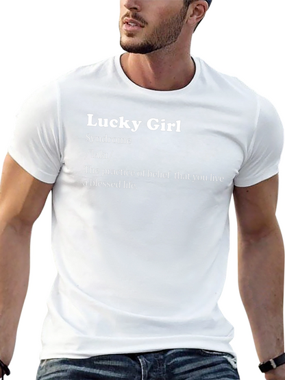 Camiseta Negra Lucky Girl Syndrome