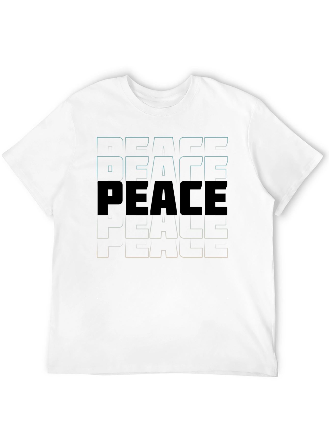 Camiseta Negra Peace Estampada para Hombre
