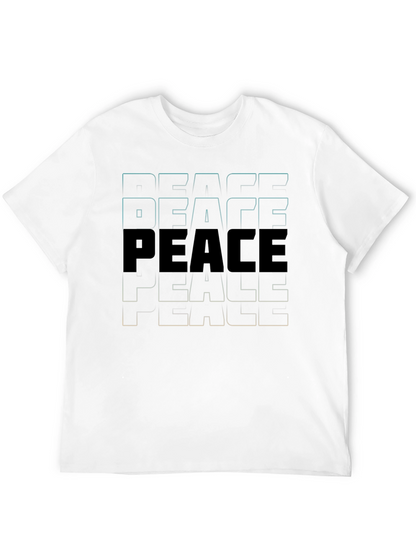 Camiseta Negra Peace Estampada para Hombre