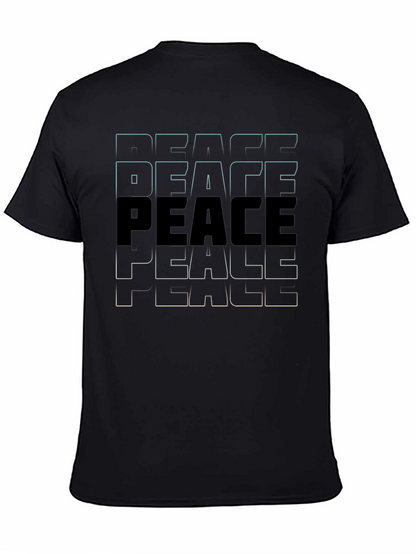 Camiseta Negra Peace Estampada para Hombre