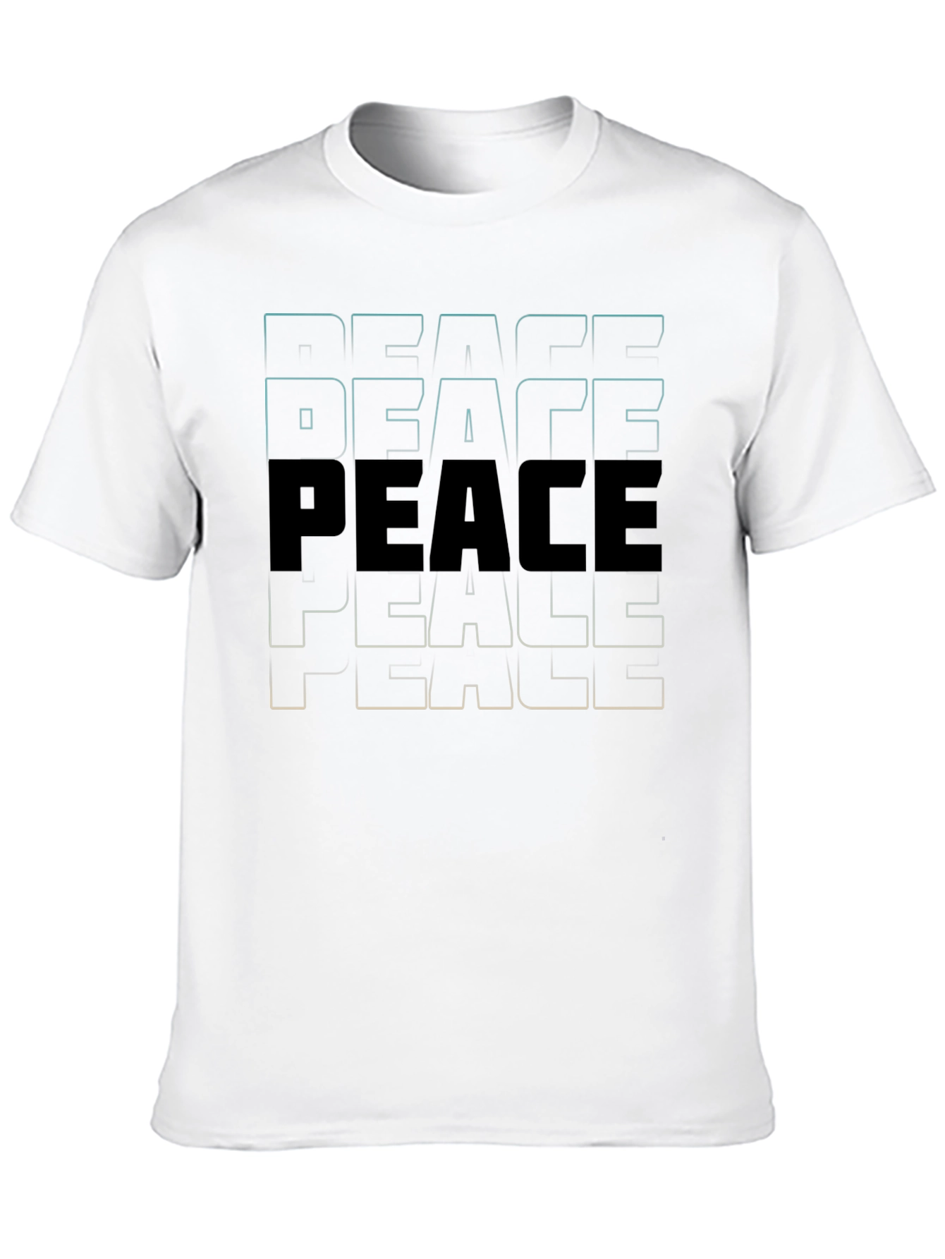 Camiseta Negra Peace Estampada para Hombre