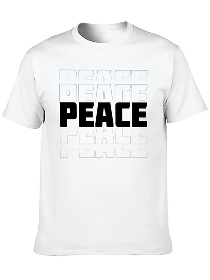 Camiseta Negra Peace Estampada para Hombre