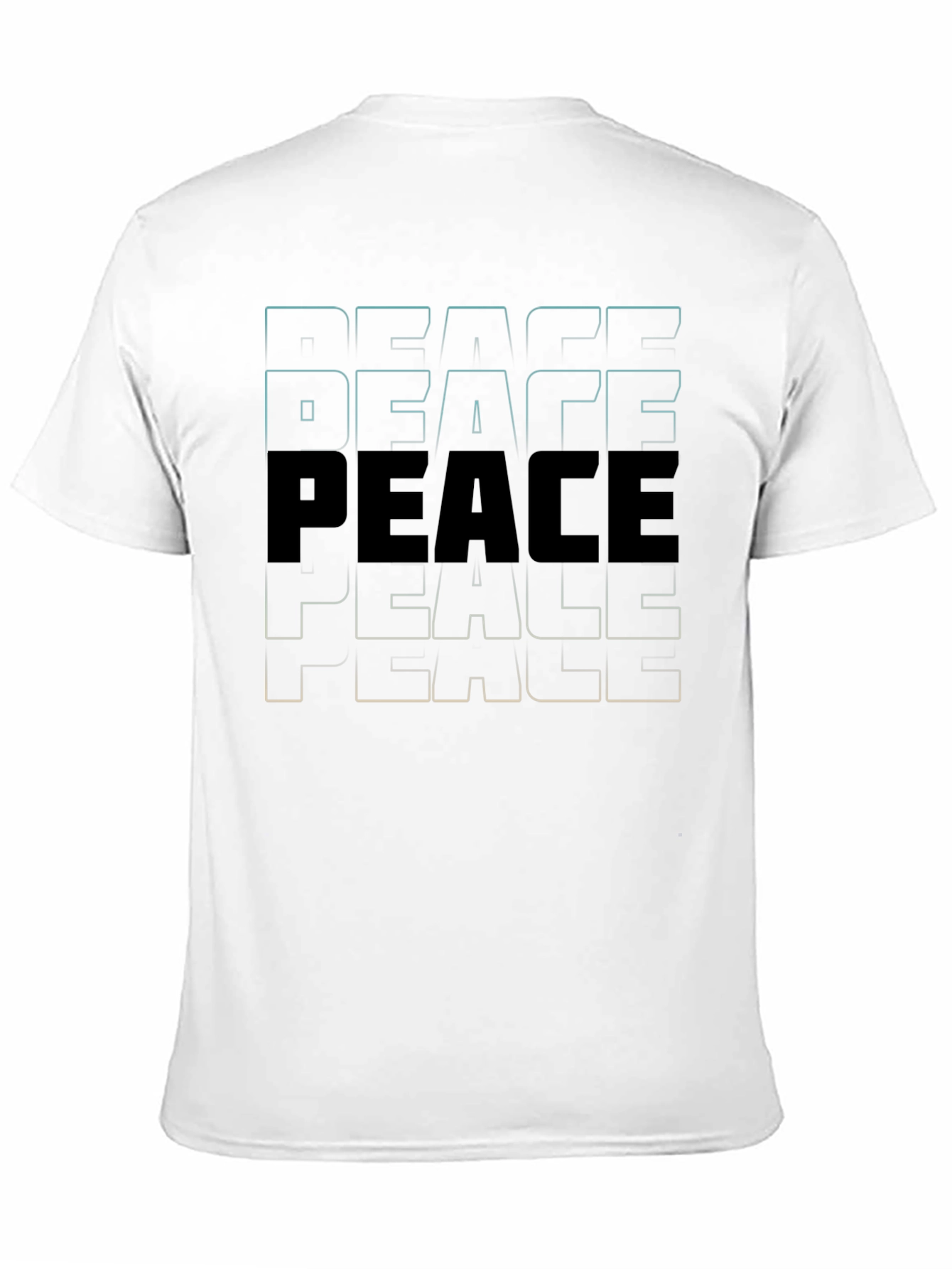Camiseta Negra Peace Estampada para Hombre