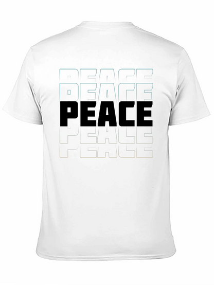 Camiseta Negra Peace Estampada para Hombre
