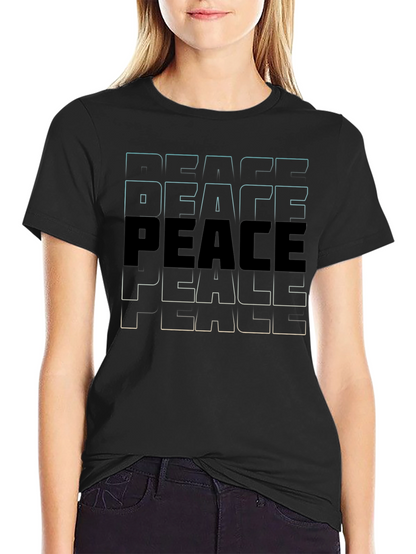 Camiseta Negra Peace Estampada para Hombre