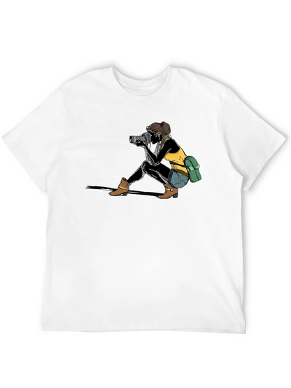 Camiseta Negra con Diseño de Fotógrafa