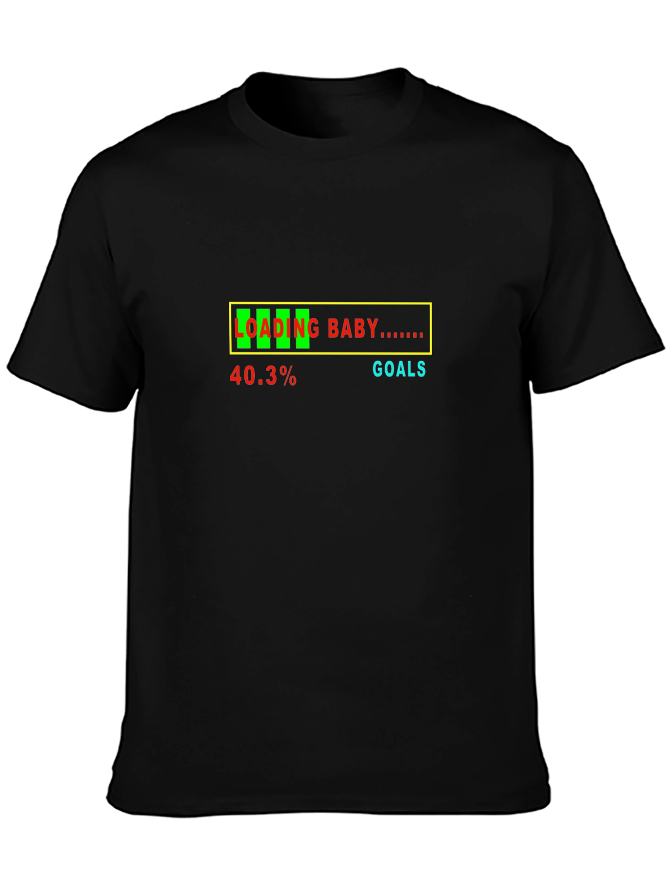 Camiseta Negra Divertida Loading Baby Embarazo