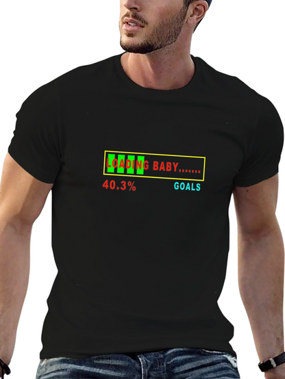 Camiseta Negra Divertida Loading Baby Embarazo