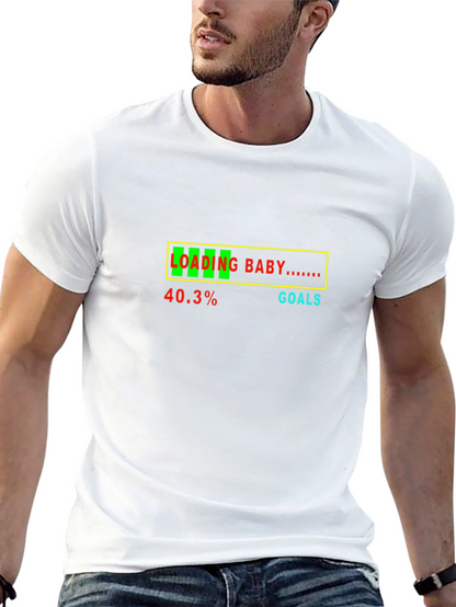Camiseta Negra Divertida Loading Baby Embarazo