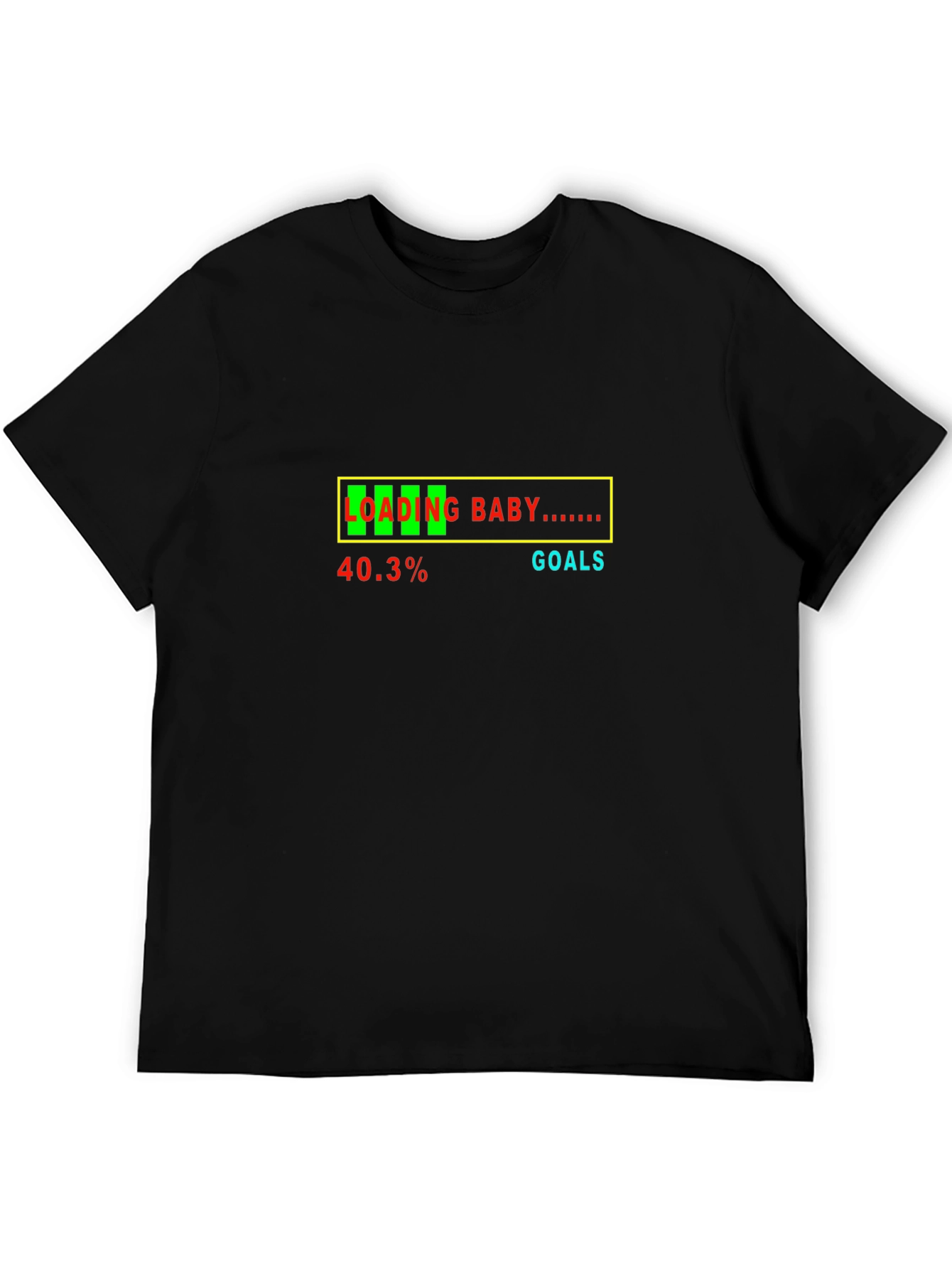 Camiseta Negra Divertida Loading Baby Embarazo
