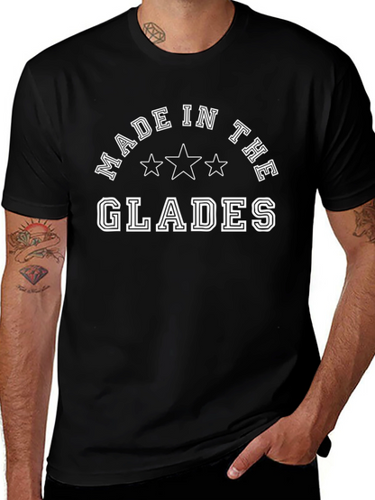 Camiseta Negra: Hecho en Los Glades - Estilo Casual