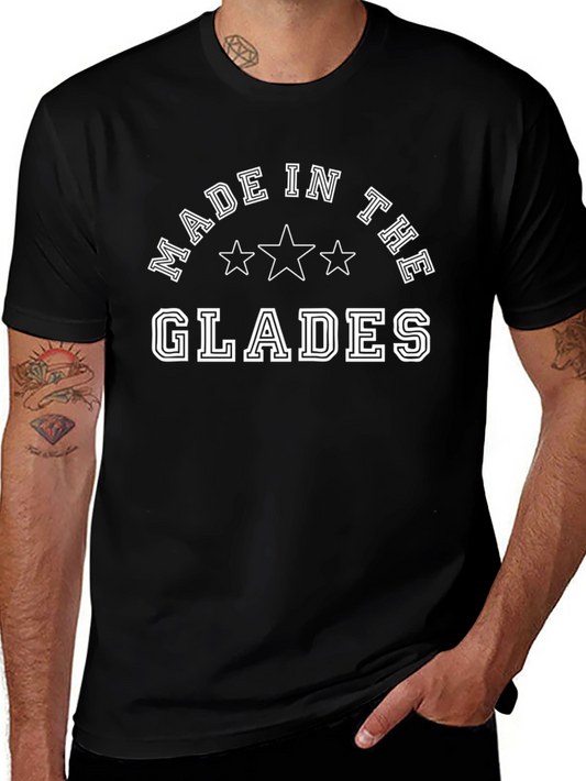 Camiseta Negra: Hecho en Los Glades - Estilo Casual