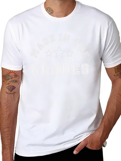 Camiseta Negra: Hecho en Los Glades - Estilo Casual