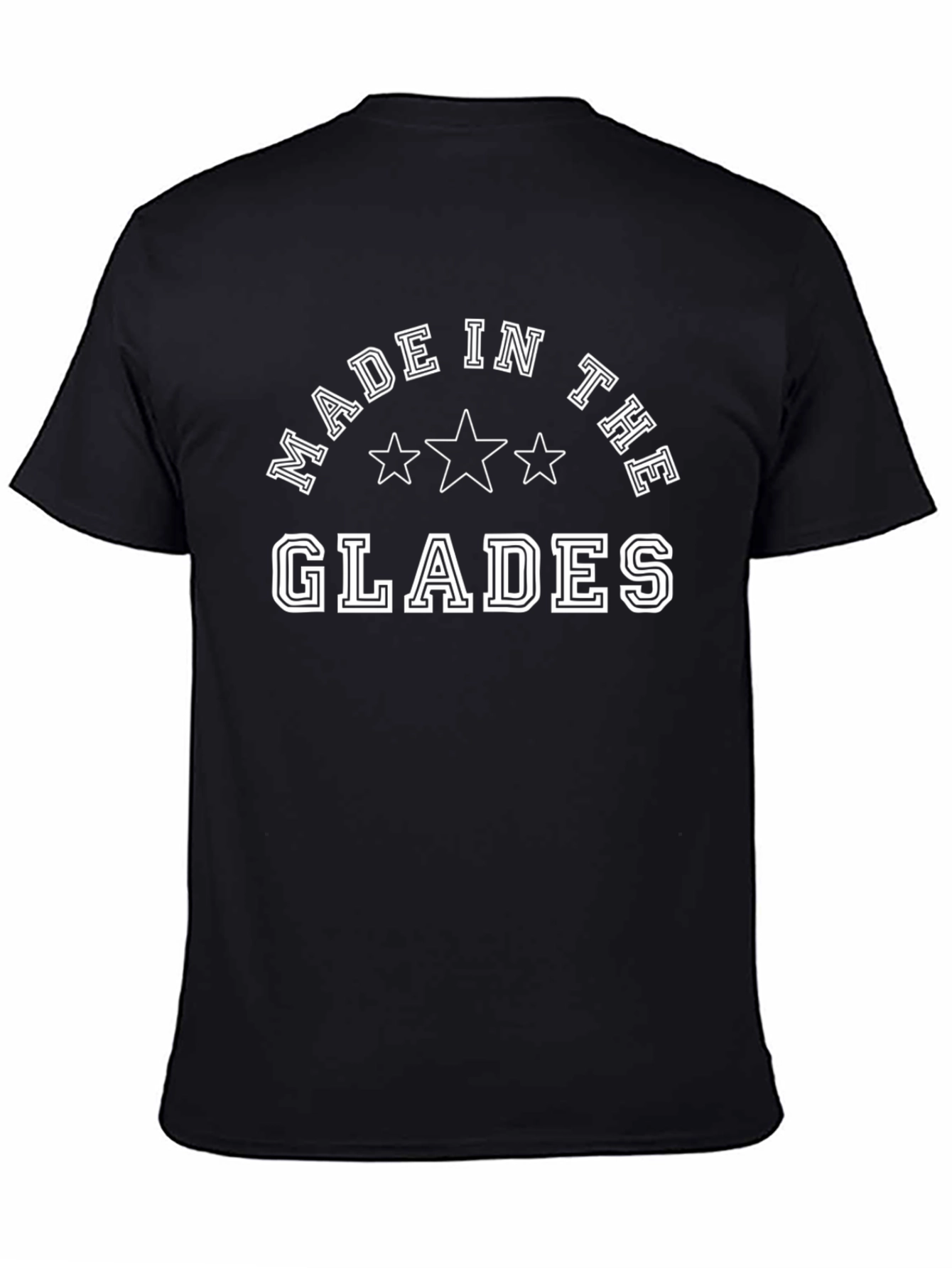Camiseta Negra: Hecho en Los Glades - Estilo Casual
