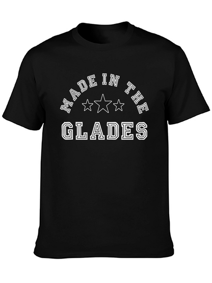 Camiseta Negra: Hecho en Los Glades - Estilo Casual
