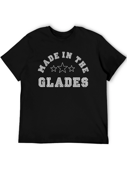Camiseta Negra: Hecho en Los Glades - Estilo Casual