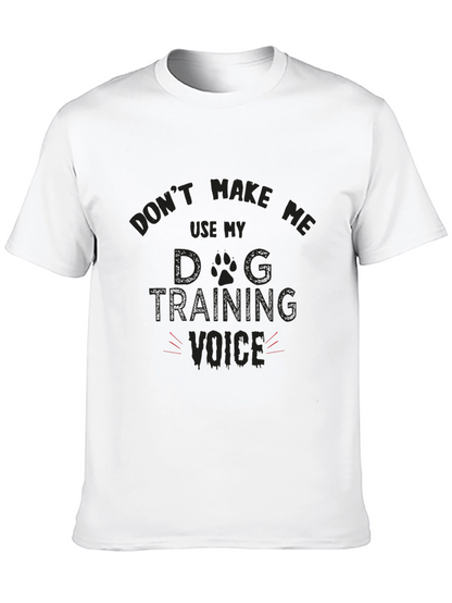 Camiseta Negra Divertida Dog Training Voice