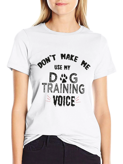 Camiseta Negra Divertida Dog Training Voice