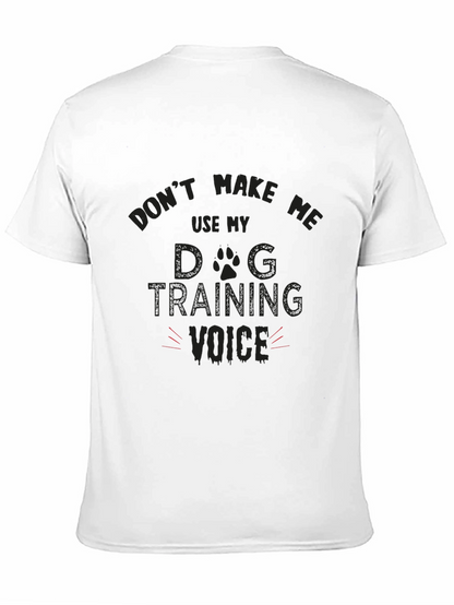 Camiseta Negra Divertida Dog Training Voice