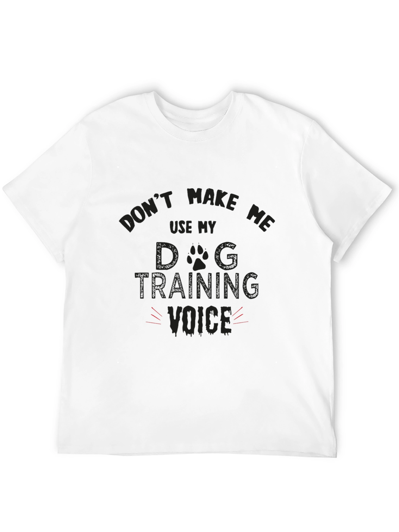 Camiseta Negra Divertida Dog Training Voice