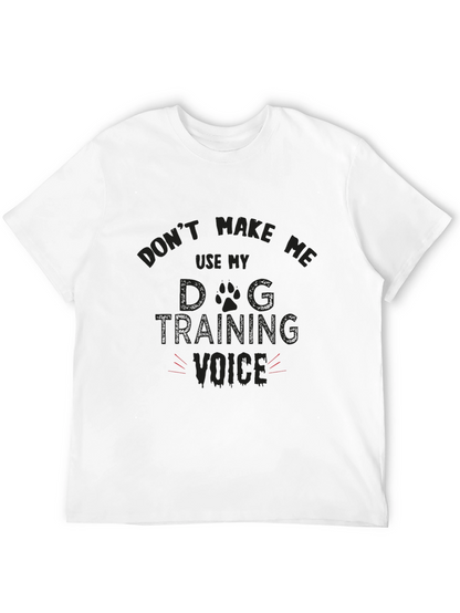 Camiseta Negra Divertida Dog Training Voice