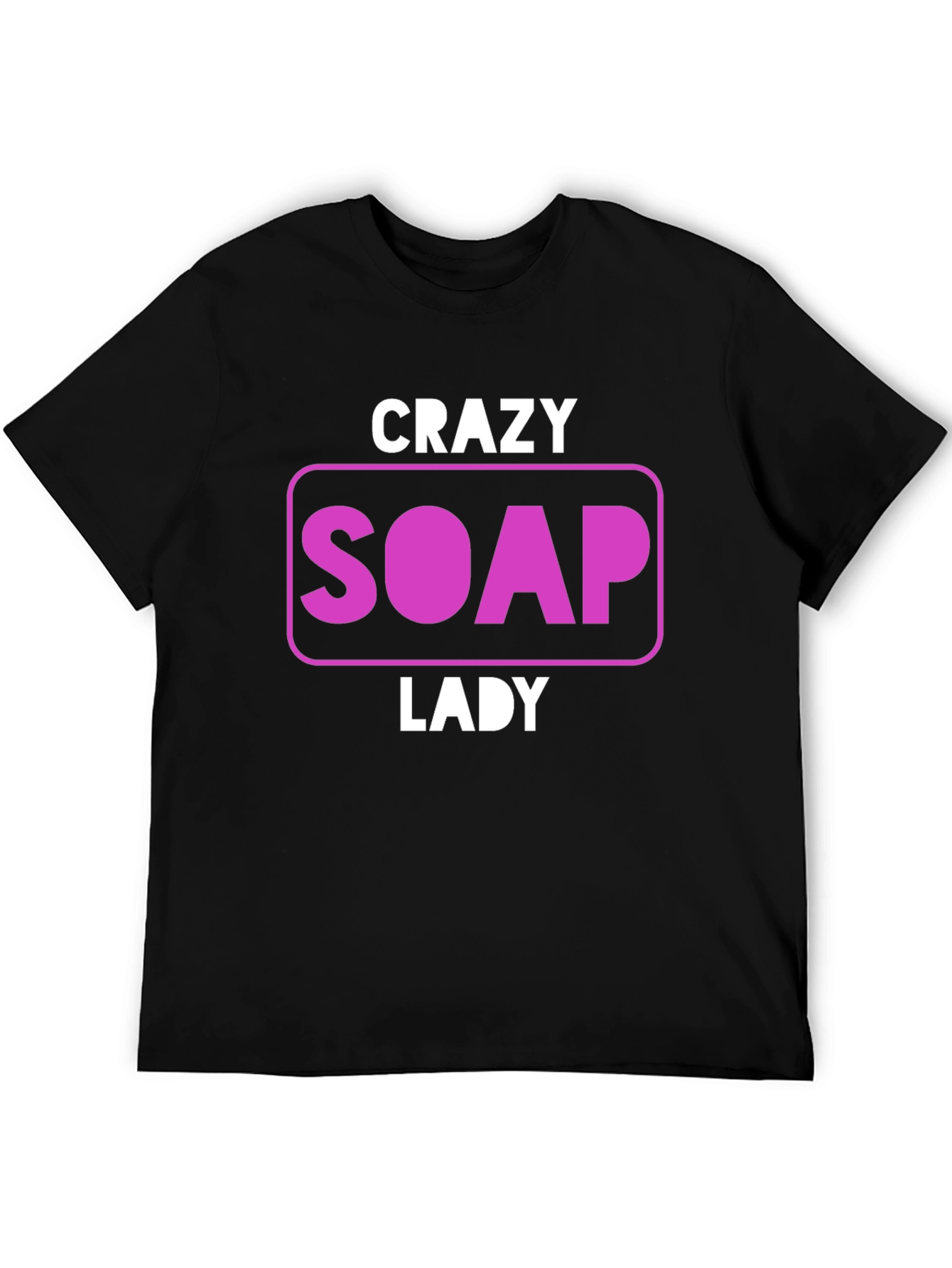 Camiseta Negra Divertida Crazy Soap Lady