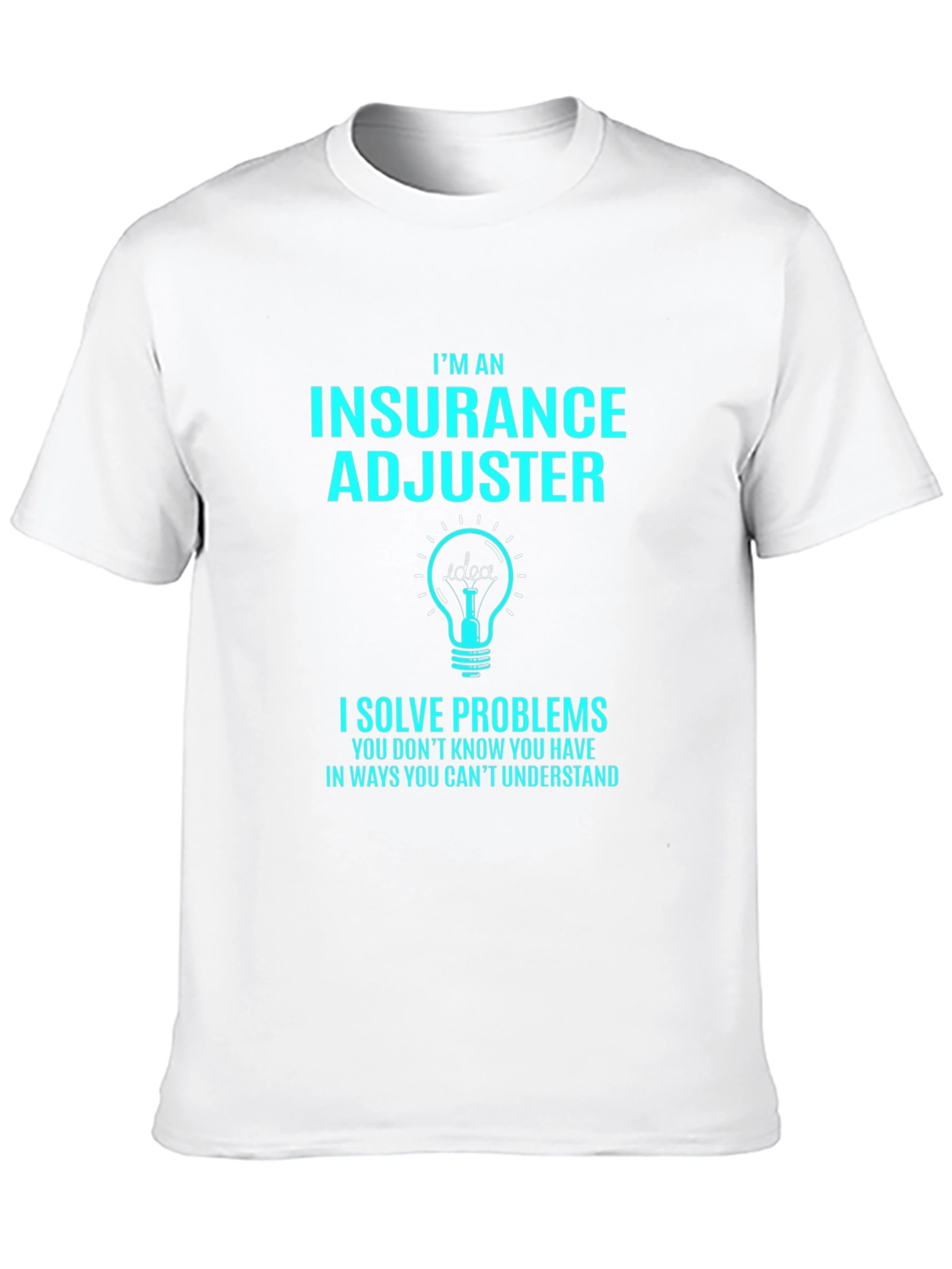 Camiseta Negra Ajustador de Seguros - Resuelve Problemas