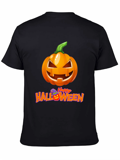 Camiseta Negra con Diseño de Calabaza Halloween