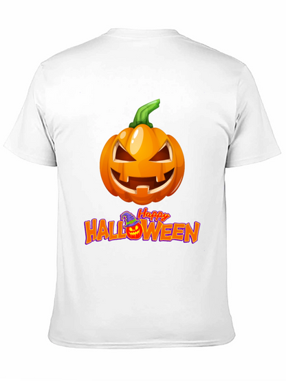 Camiseta Negra con Diseño de Calabaza Halloween
