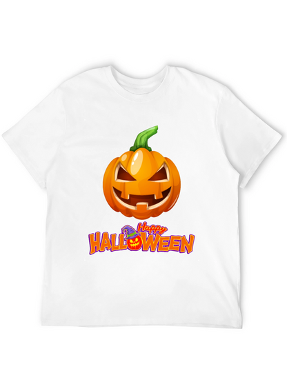 Camiseta Negra con Diseño de Calabaza Halloween