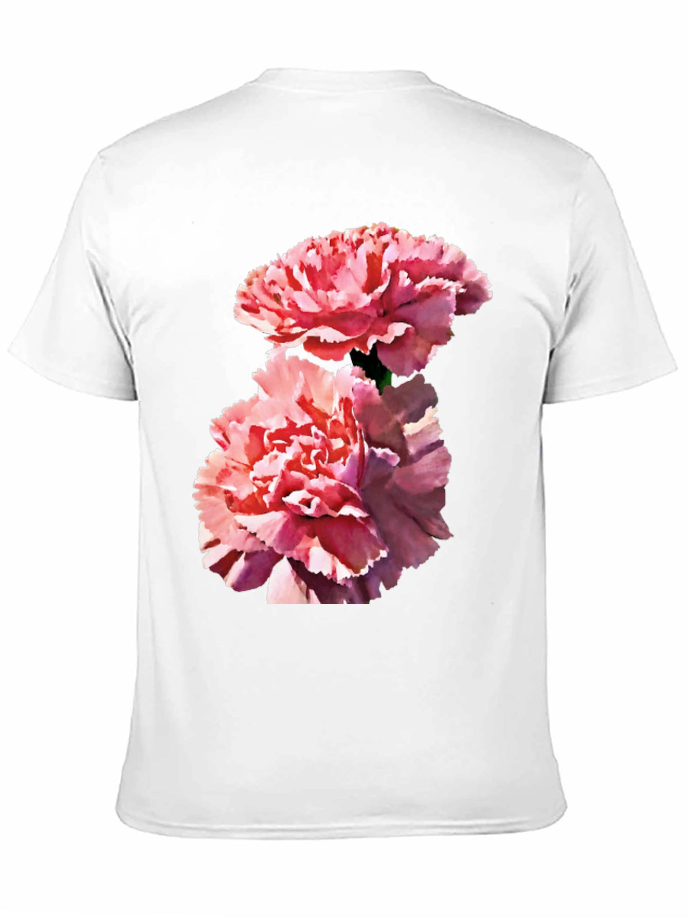 Camiseta Negra con Flores Rosadas para Hombre