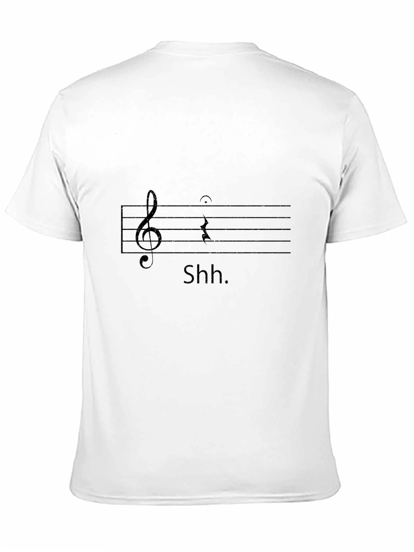 Camiseta Negra Shh Musical para Hombre