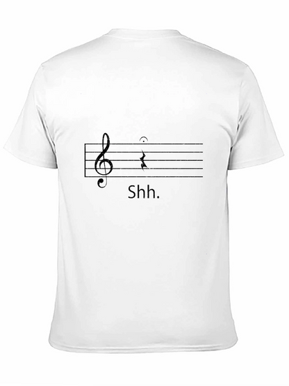 Camiseta Negra Shh Musical para Hombre