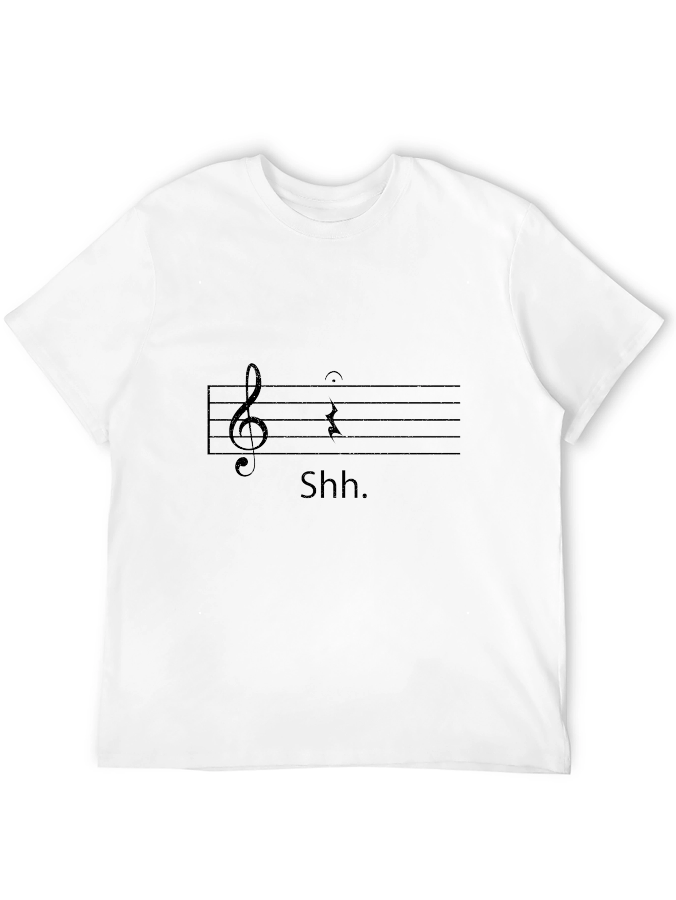 Camiseta Negra Shh Musical para Hombre