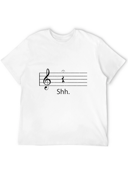 Camiseta Negra Shh Musical para Hombre