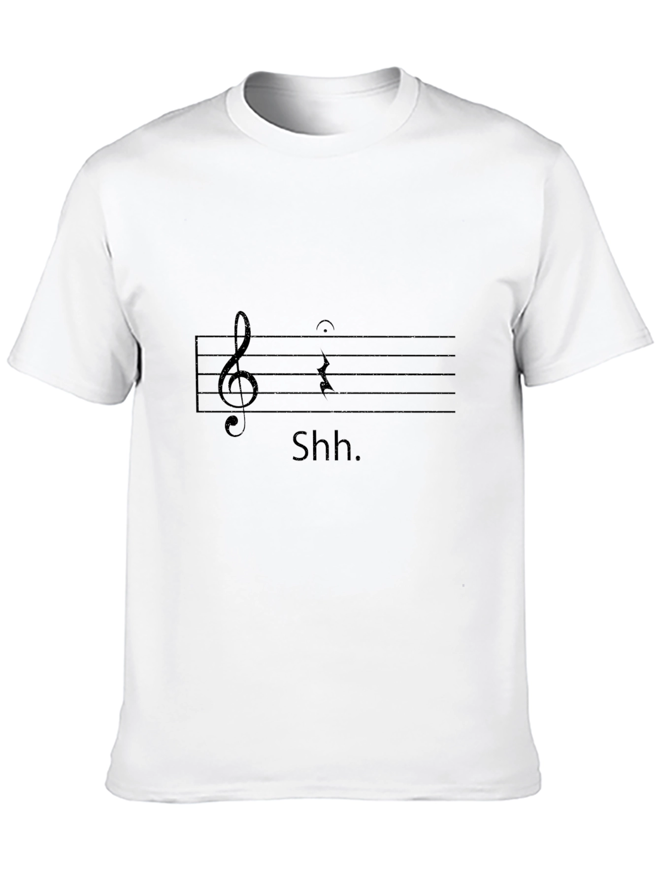 Camiseta Negra Shh Musical para Hombre