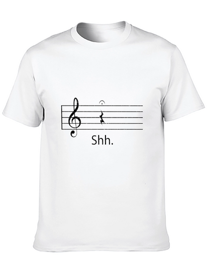 Camiseta Negra Shh Musical para Hombre