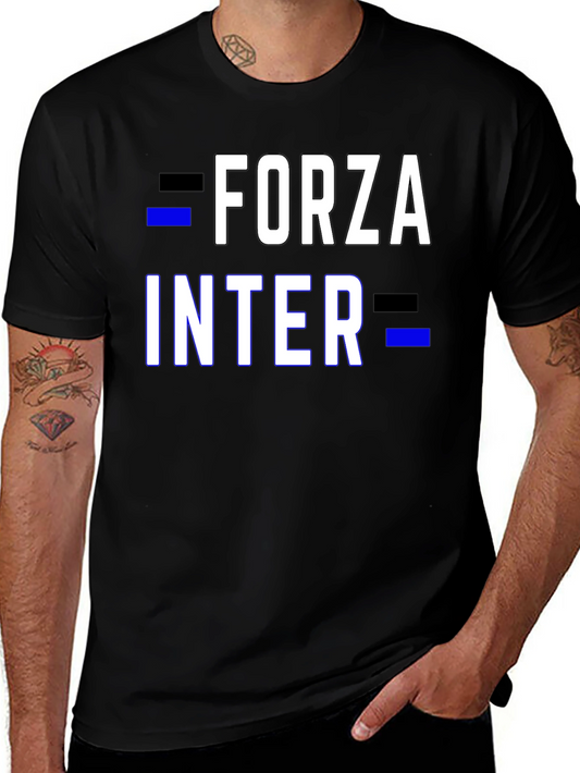 Camiseta Negra Forza Inter - Estilo Casual para Fans