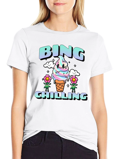 Camiseta Bing Chilling Unisex - Diseño Helado Kawaii
