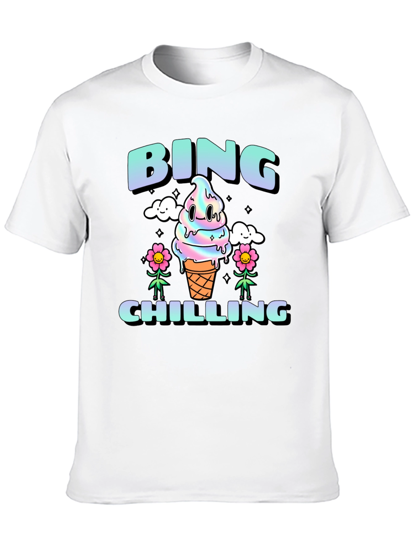 Camiseta Bing Chilling Unisex - Diseño Helado Kawaii