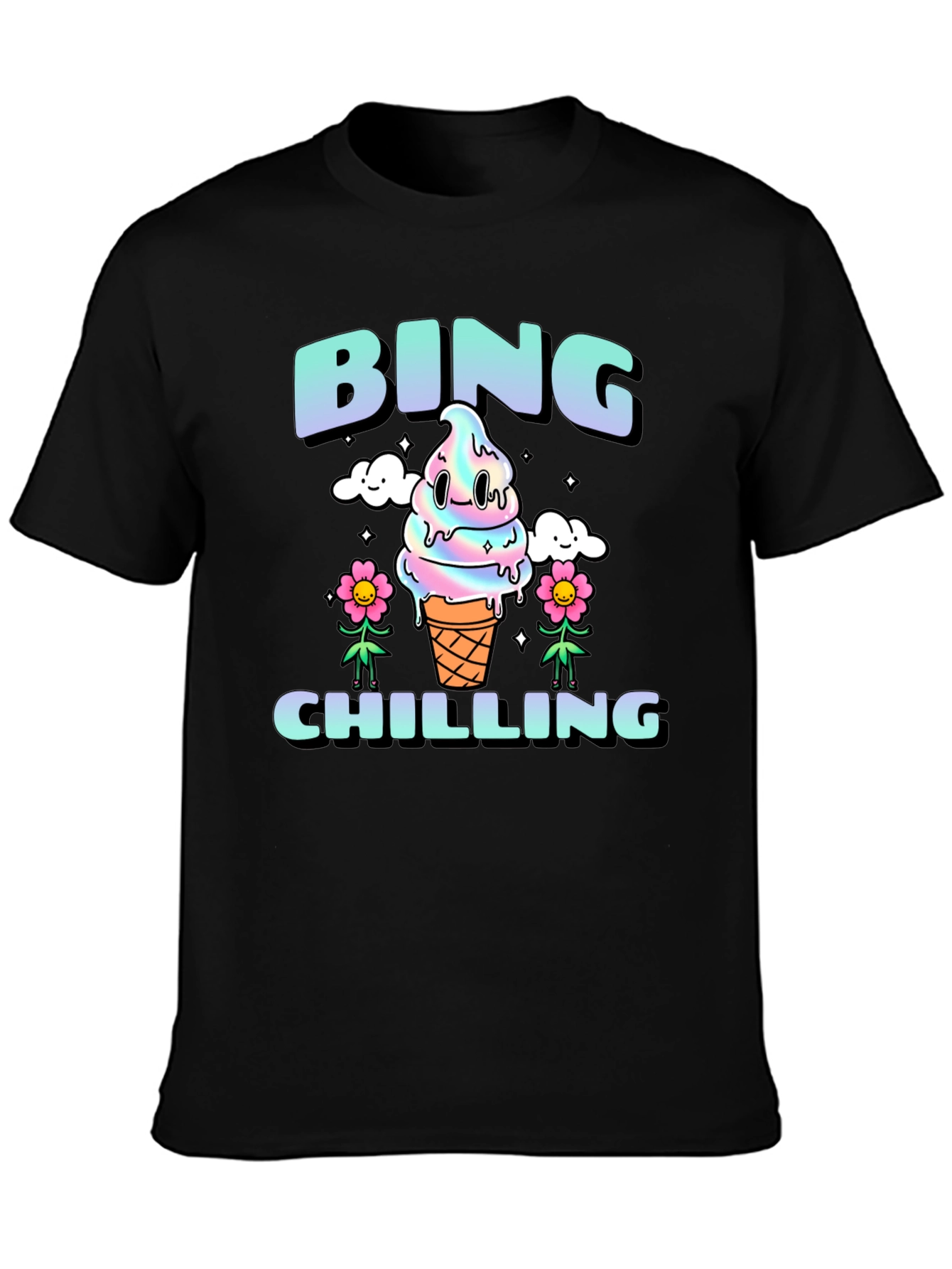 Camiseta Bing Chilling Unisex - Diseño Helado Kawaii