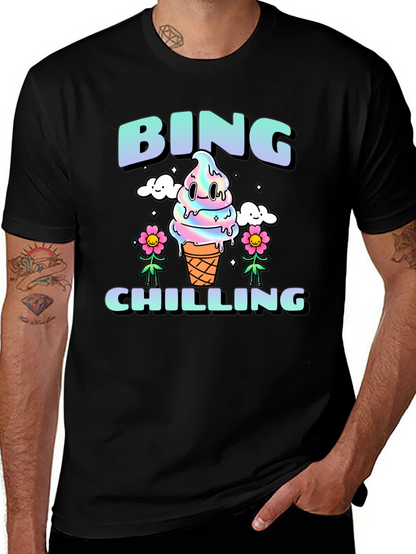 Camiseta Bing Chilling Unisex - Diseño Helado Kawaii