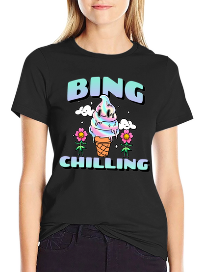 Camiseta Bing Chilling Unisex - Diseño Helado Kawaii