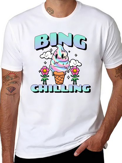 Camiseta Bing Chilling Unisex - Diseño Helado Kawaii