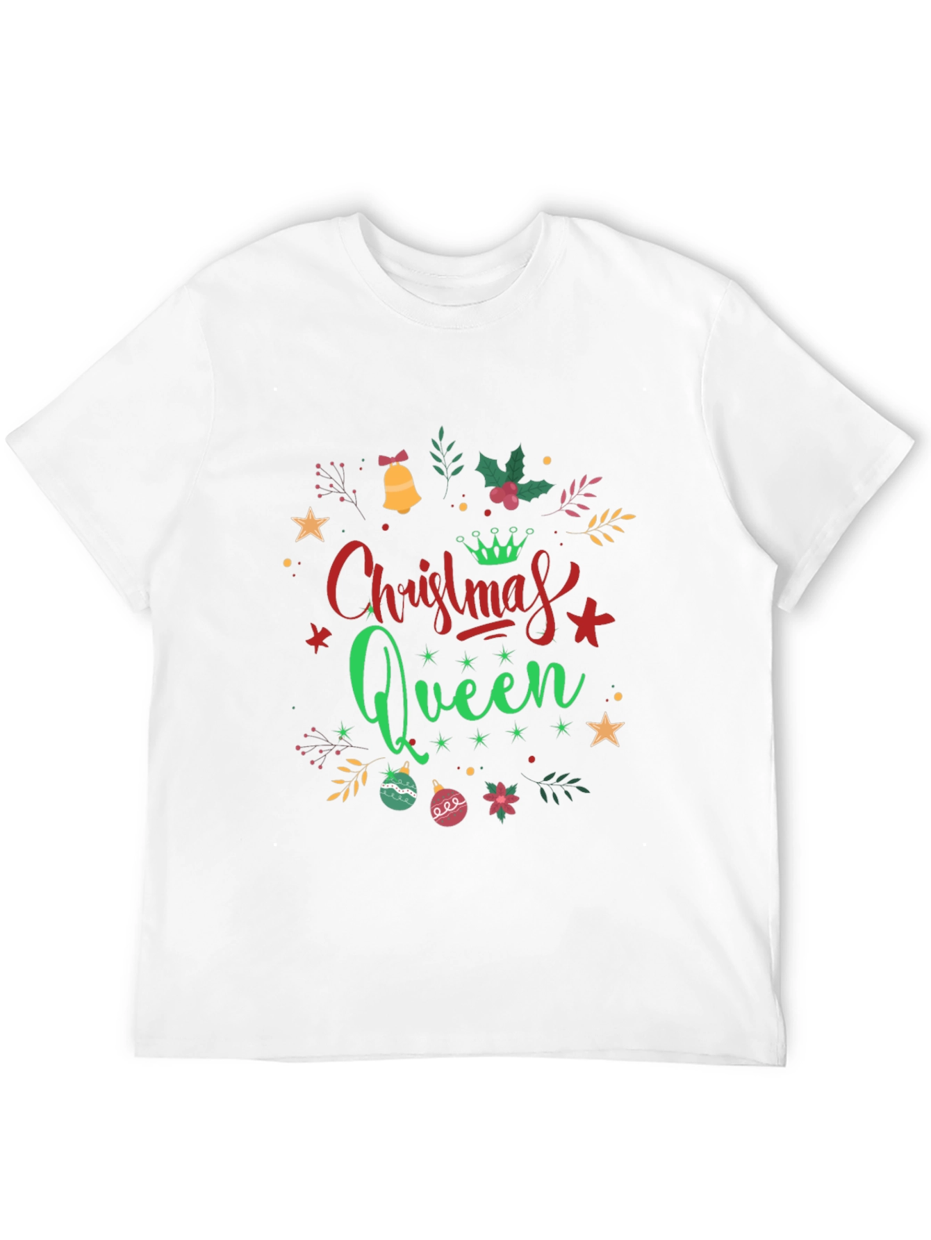 Camiseta Negra Navideña Christmas Queen