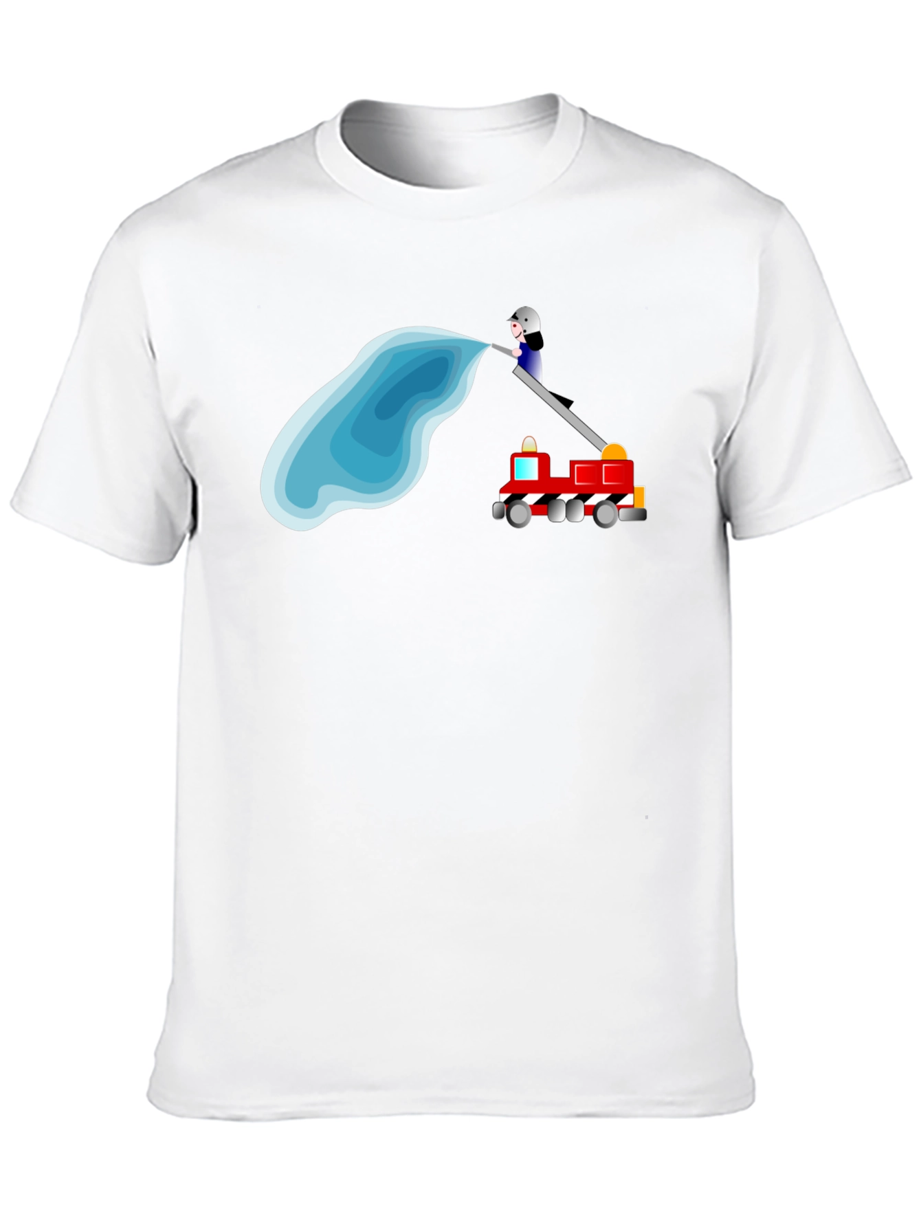 Camiseta Negra con Diseño de Bomberos